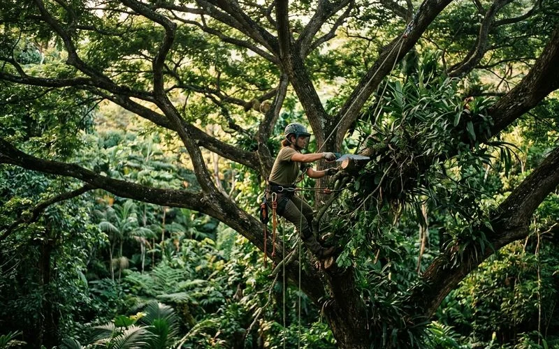 Routine trim versus overgrown canopy