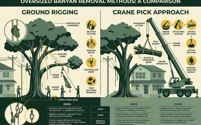 Ground rigging versus crane approach
